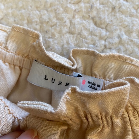 Lush Puff Sleeve Button Front Midi Dress, S - Picture 4 of 6